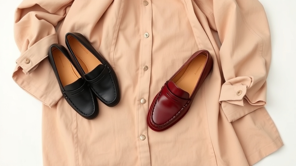 stylowe mokasyny z tunikami