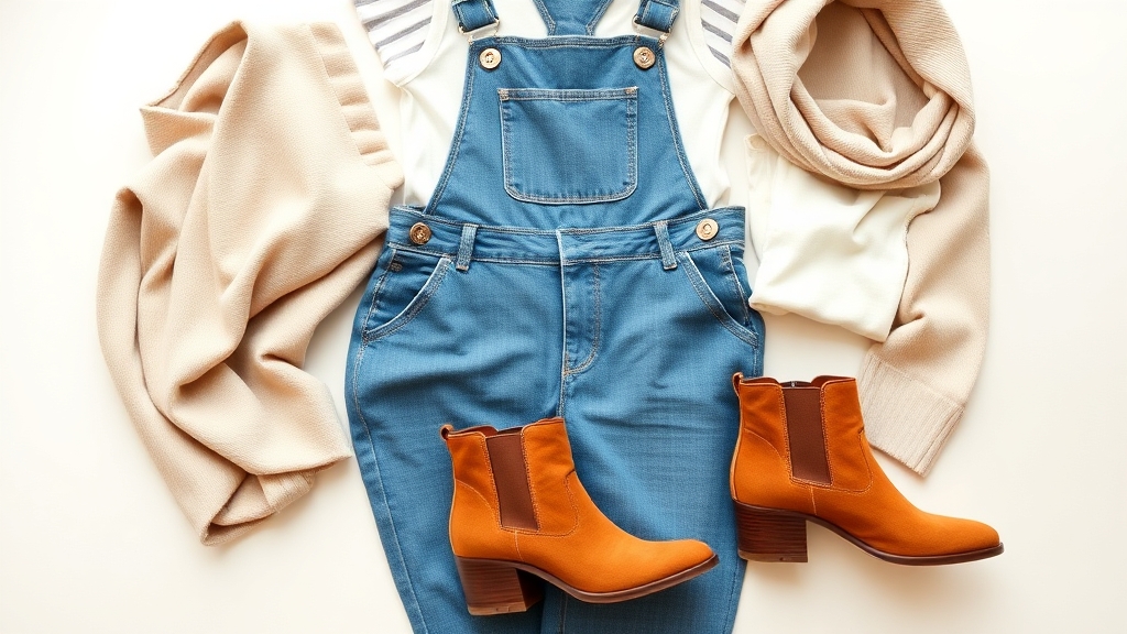 stylowe ogrodniczki z butami