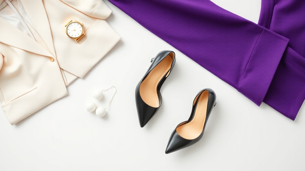 stylowy fioletowy zestaw spodni