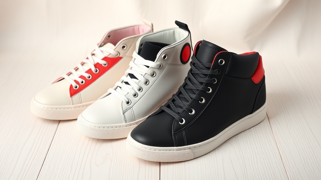 stylowe czerwono-czarne sneakersy