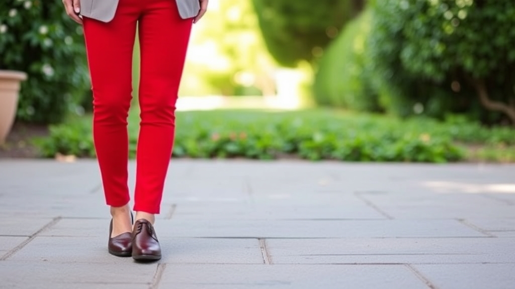 stylowe czerwone spodnie zestawienie