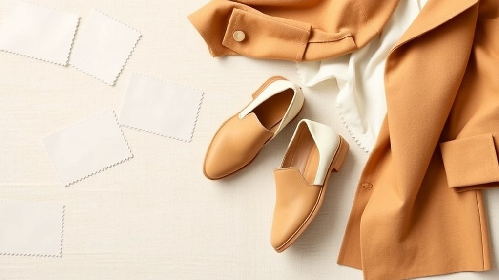 stylowe buty do płaszcza w kolorze wielbłądzim