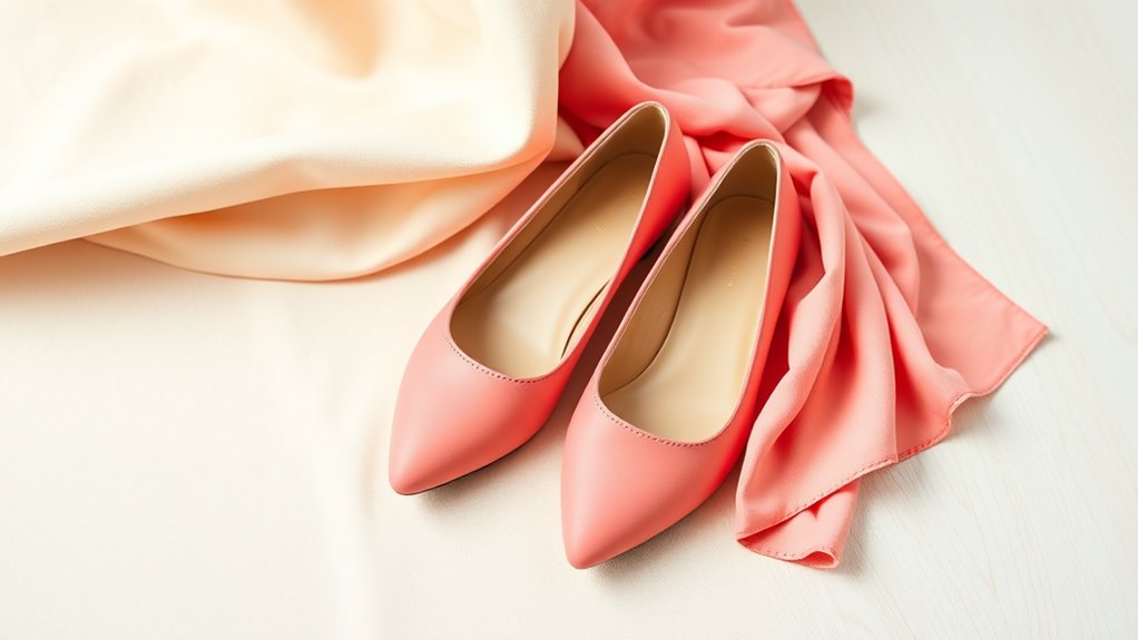 stylowe buty do koralowej sukienki