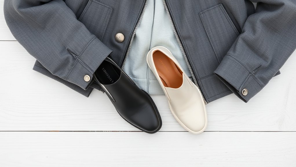 stylowe buty do szarego płaszcza