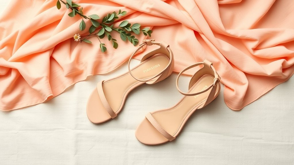 stylowe buty do brzoskwiniowej sukienki