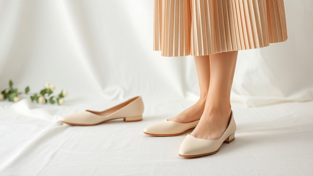 stylowe buty do plisowanych spódnic