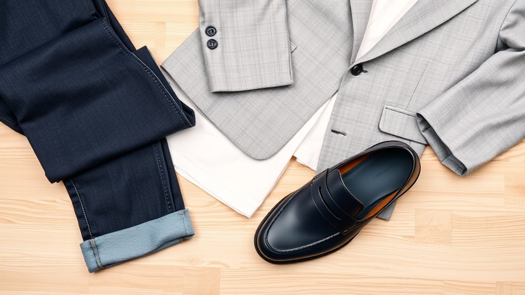 stylowe buty z dżinsami