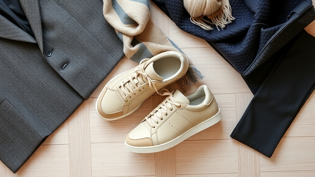 stylowe sneakersy i spodnie