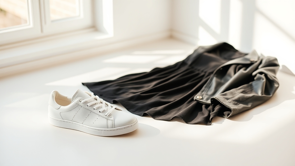 stylowe sneakersy z sukienką