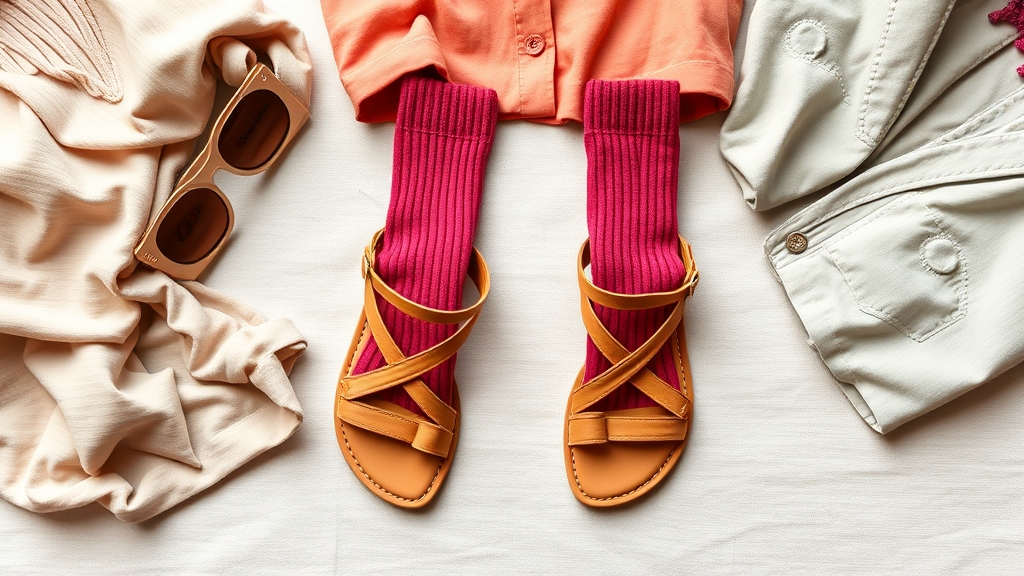 stylowe skarpetki i sandały