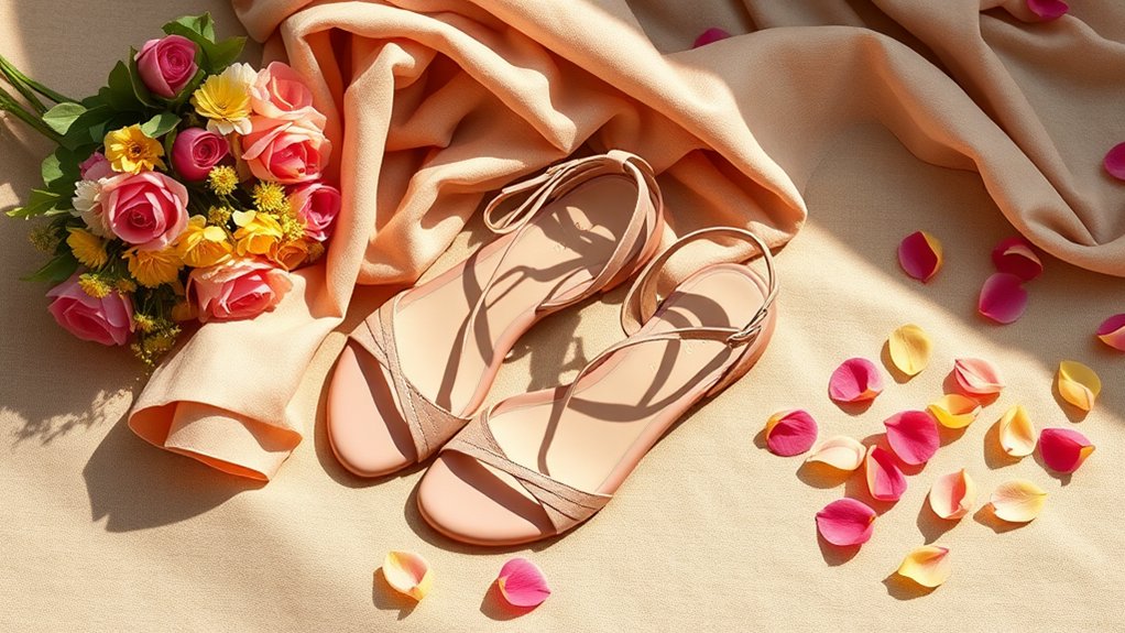 sukienka letnia w kwiaty obuwie