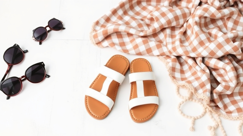 sandały letnie w kratkę