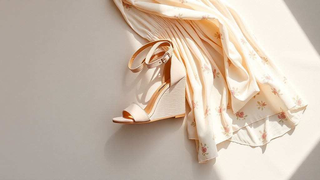 sandały na koturnie i zwiewne sukienki