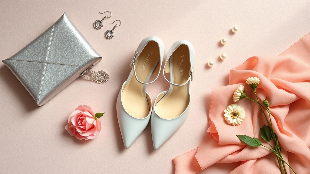 białe buty i łososiowa sukienka