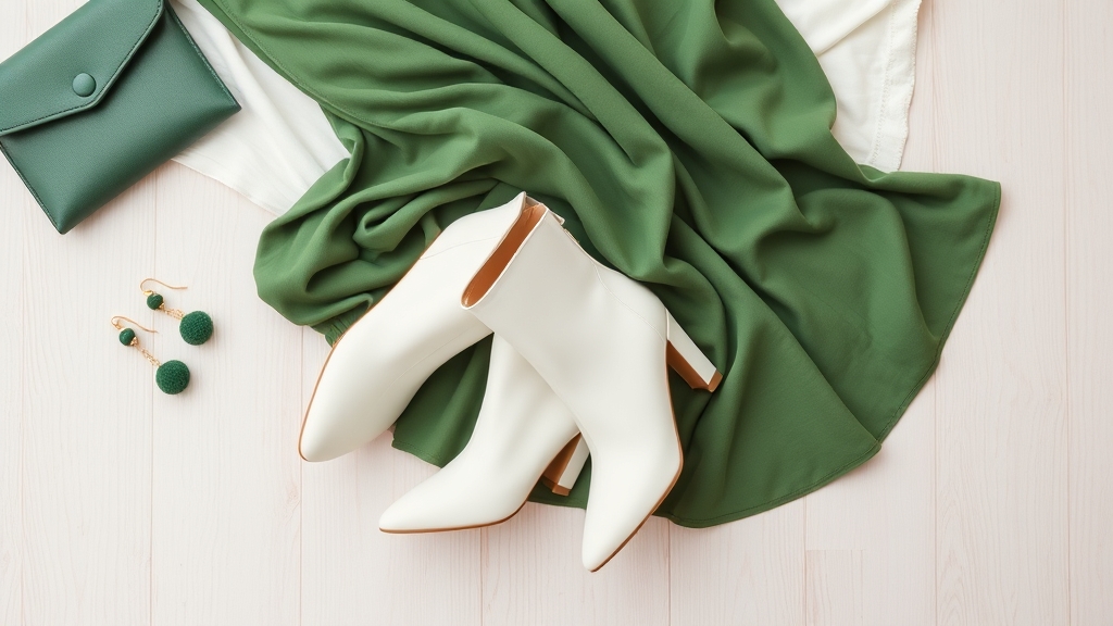 białe buty podnoszą zielony