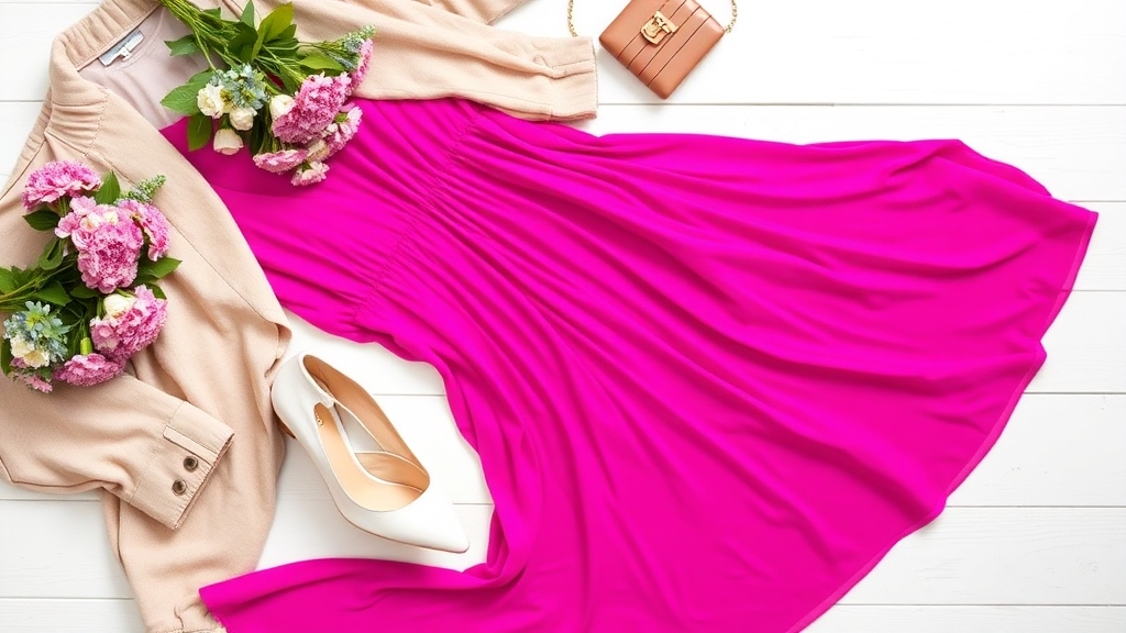 białe buty z fuksjową sukienką