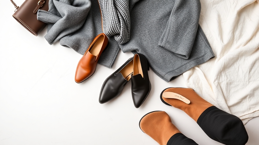 zimowy płaszcz pary butów