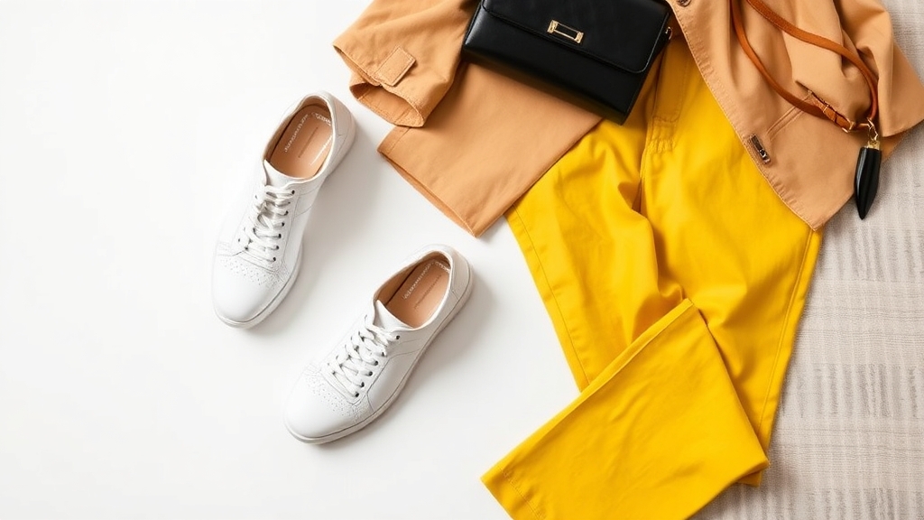 kolorowe kombinacje spodni żółtych